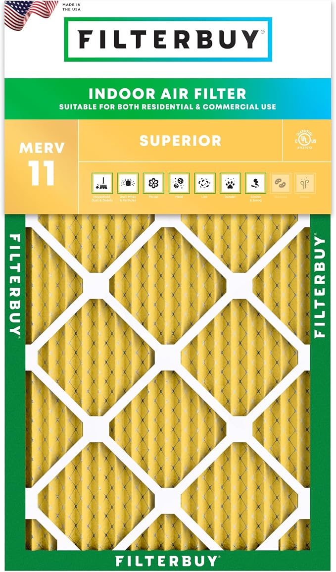 Filterbuy 10x18x1 Air Filter MERV 11 Superior Pet & Allergy Defense, by Filterbuy