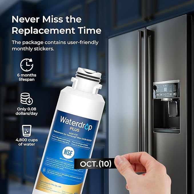Waterdrop Plus DA29-00020B NSF 401&53&42 Certified Refrigerator Water Filter - Image 7
