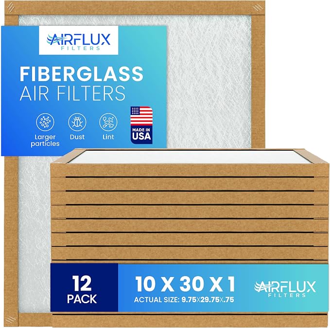 Fiberglass Air Filter -10x30x1Air Filter 12 Pack by Unknown