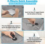 Under Bed Storage with Wheels, Quick Assembly Underbed Shoe Storage Containers - Image 6