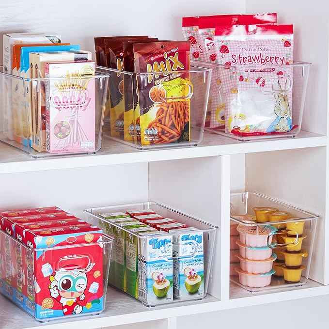 Vtopmart Clear Plastic Storage Bins, Countertops, Freezer Organization and
