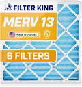 Filter King 16x21x1 Air Filter | 6-PACK | MERV 13 HVAC Pleated A/C Furnace by FilterKing