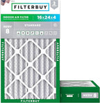 Filterbuy 16x24x4 Air Filter MERV 8 Essential Dust & Allergy Defense, by Filterbuy