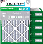 Filterbuy 18x24x4 Air Filter MERV 8 Essential Dust & Allergy Defense, by Filterbuy