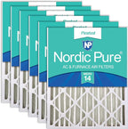 Nordic Pure 20x20x4 Pleated MERV 14 Air Filters 6 Pack by NordicPure