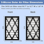 4 Pack 5-Micron Outer Air Filter Replacement Compatible - Image 2