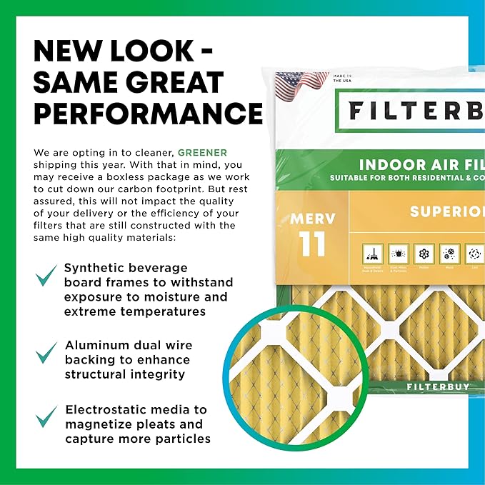 Filterbuy 14x24x1 Air Filter MERV 11 Superior Pet & Allergy Defense, - Image 3