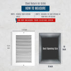 Fits 6x10 Duct Opening | Steel Return Air Grille by Handua | Vent Cover Grill - Image 3