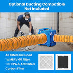 CADPXS Shield-550 Air Scrubber, Negative Machine Airbourne Cleaner HEPA - Image 8