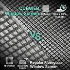 Premium Window Screen DIY KIT 39" 51" Blocks Rain, Pet Scratch, Fine Dust 99% - Image 4