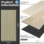 Wood Slat Wall Panel, 3D Soundproof Wall Panels, Large Acoustic Panels - Image 2