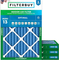 Filterbuy 10x17x2 Air Filter MERV 13 Optimal Smoke & Allergy Defense, by Filterbuy