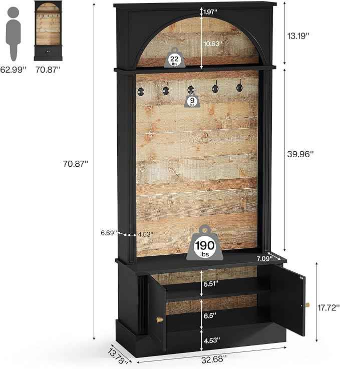 Tribesigns 70.86" Hall Tree