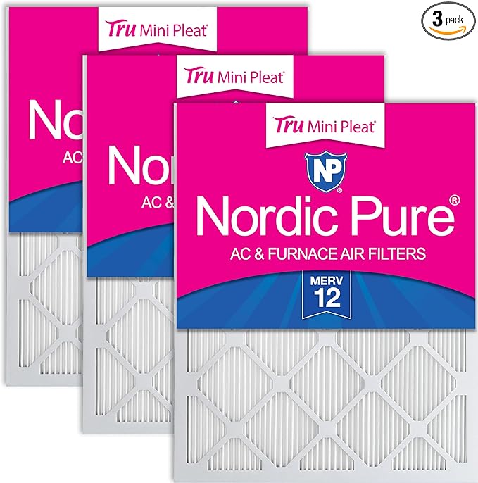 Nordic Pure 20x20x1 Tru Mini Pleat MERV 12 AC Furnace Air Filters – 2.5X More by NordicPure