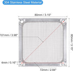 MECCANIXITY 80mm Computer Fan Filter Grills Stainless Steel Mesh Dustproof Case - Image 2