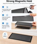 4 Pack Magnetic Mesh Vent Covers, 15.7 x 11.8 Inch Cut to Fit