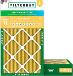 Filterbuy 14x25x4 Air Filter MERV 11 Superior Pet & Allergy Defense, by Filterbuy