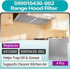 4 Pcs S99010430-002 Range Hood Filters Compatible - Image 2