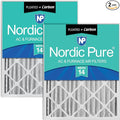 Nordic Pure 16x25x4 Pleated Air Filters MERV 14 Plus Carbon 2 Pack by NordicPure