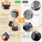 24PCS Square Chair Leg Floor Protectors, Furniture Sliders, Chair Leg Protectors