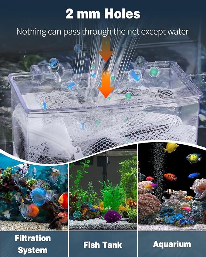 Pawfly 8 Pack Aquarium Filter Media Bags, Fish Tank Fine Mesh Bag - Image 5
