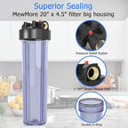 WHT20 Whole House Water Filter Housing, Fit 20"x4.5" Sediment etc Filters - Image 2