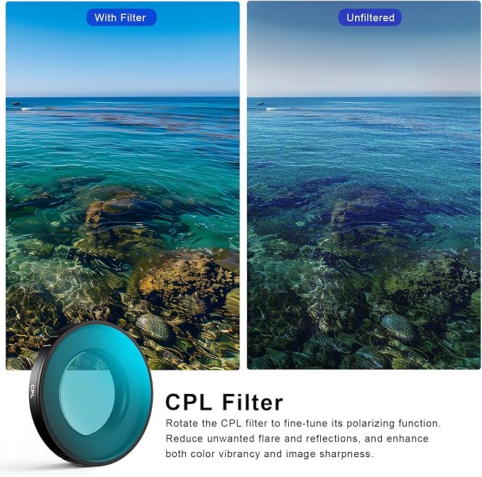Haoge Filter Set for DJI Osmo Nano, Includes CPL, Osmo Nano Accessories - Image 4