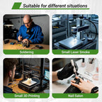 YC100 Solder Fume Extractor, Powerful 105W & Suction 260m³/h, Low-Noise Below - Image 5