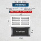 Fits 14x10 Duct Opening | Steel Return Air Grille by Handua | Vent Cover Grill - Image 3