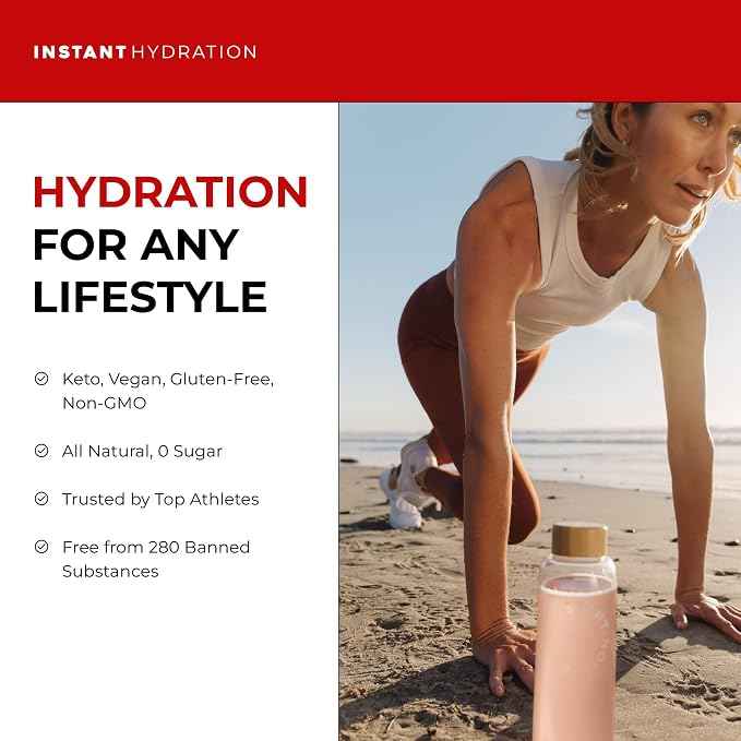 Instant Hydration Electrolytes Powder Packets