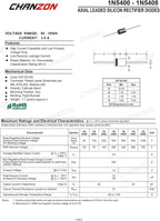 Chanzon 1N5406 Rectifier Diode 3A 600V DO-201AD Axial 5406 IN5406 3 Amp 600 - Image 2