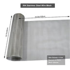 304 Stainless Steel Mesh 100Mesh, 15.7"x47.2" Metal Mesh Screen, Woven Fine - Image 2