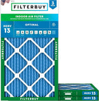 Filterbuy 14x30x1 Air Filter MERV 13 Optimal Smoke & Allergy Defense, by Filterbuy
