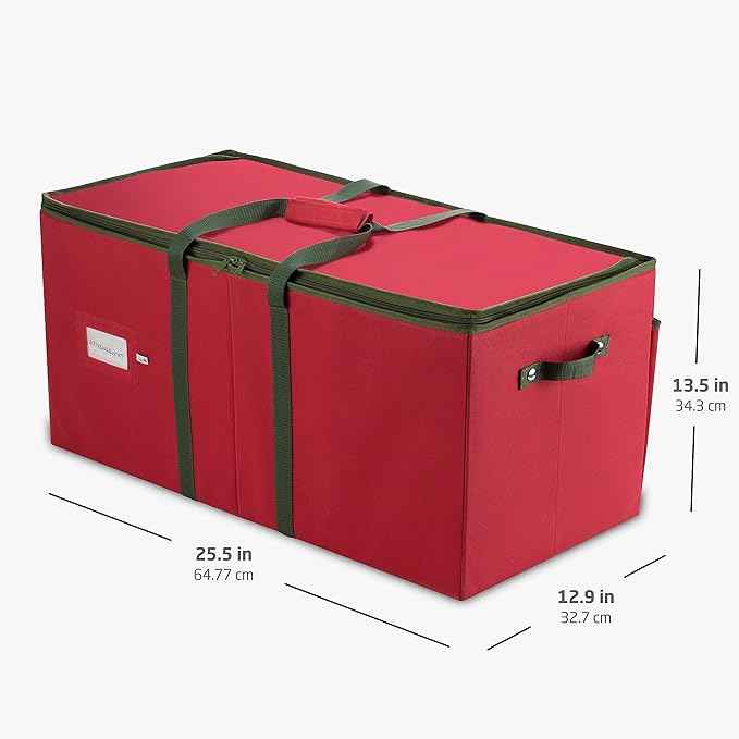 ZOBER Large Christmas Ornament Storage Box