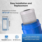 PUREPLUS 5 Micron 20" x 4.5" Whole House Coconut Shell Activated Carbon Water - Image 7