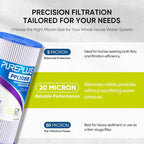 PUREPLUS 20 Micron 10" x 4.5" Whole House Pleated Sediment Filter - Image 3