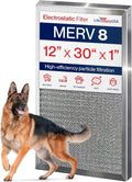 12x30x1 Electrostatic Air Filter, MERV 8, Washable, Reusable Furnace