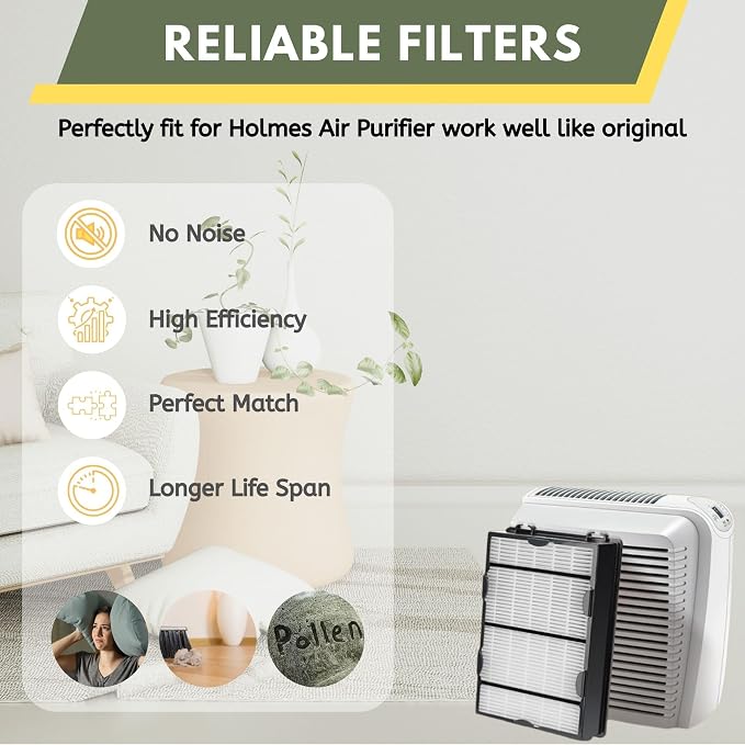 Nispira True HEPA Filter + Carbon Pre Filter Replacement Compatible - Image 4