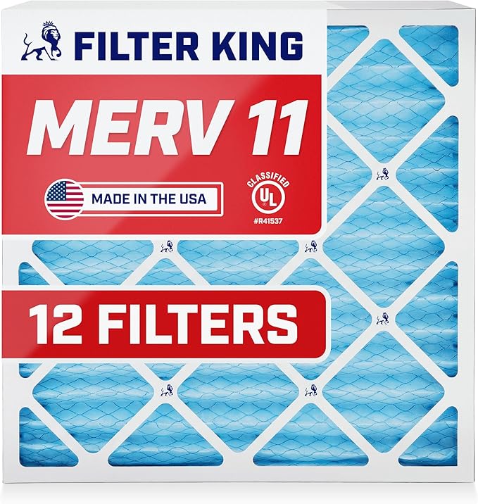 Filter King 16.25x21.5x1 Air Filter | 12-PACK | MERV 11 HVAC Pleated A/C by FilterKing
