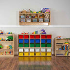 Wood Designs Cubby Storage Bin, Heavy Duty Plastic Containers