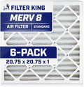 Filter King 20.75x20.75x1 Air Filter | 6-PACK | MERV 8 HVAC Pleated A/C Furnace by FilterKing