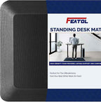 FEATOL Anti Fatigue Mat for Standing, 9/10 Extra Thick Ergonomic Standing Desk