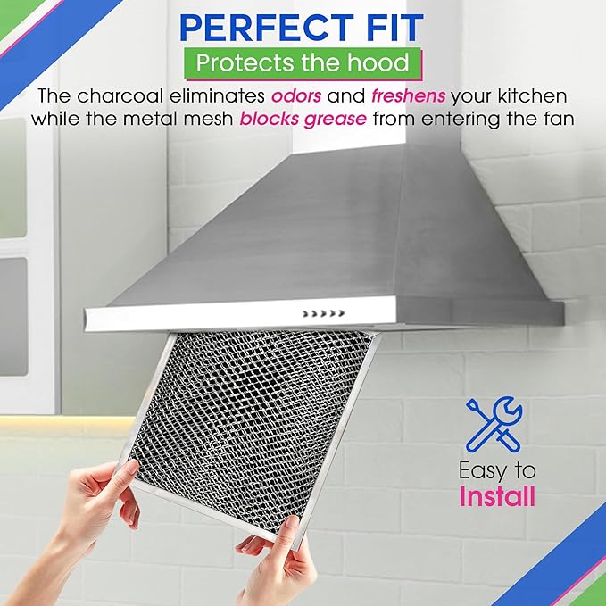 Stove Hood Vent Filter 10.5" x 8.8" 41F 97007696 Fits Nutone & Broan Range Hood - Image 5