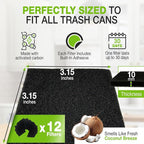 Premium 12 Pack Activated Carbon 3 in 1 Garbage Can Odor Absorber Filters - Image 4