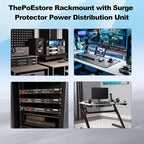 1U PDU Network Servers Surge Protector Power Distribution Unit 12-Outlet - Image 7