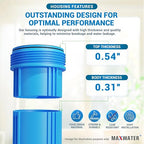Max Water 20" x 4.5" Whole House Water Filter Housing, Big Filter Blue - Image 4