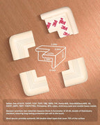 Baby Proofing Corner Guards 8 Pack White, Soft Foam Edge and Corner Protectors - Image 9
