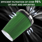 6" 152mm Cold Air Intake Filter Clamp-On Replacement High Flow Inlet Air Filter - Image 4