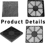 4Pcs 120mm Cooling Fan Filter, Plastic Dustproof Mesh Cover - Image 4