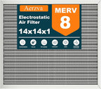 14x14x1 Reusable Air Filter, MERV 8, Permanent Electrostatic Air Filter by Unknown